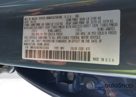 2024 Mazda Cx-50 2.5 S Select from USA, damaged, VIN 7MMVABAM5RN220394